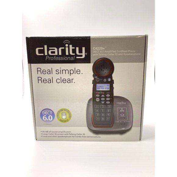Clarity Phone C4220+ DECT 6.0 Cordless Amplified Professional Talking Caller ID - Picture 1 of 10